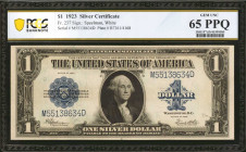 Fr. 237. 1923 $1 Silver Certificate. PCGS Banknote Gem Uncirculated 65 PPQ.

A wonderful Gem example of this horse blanket Silver Certificate Ace.
...