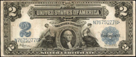 Fr. 258. 1899 $2 Silver Certificate. Fine.

This example is bordering on Fine/Very Fine condition. The primary design retains dark black ink and off...