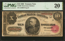 Fr. 368. 1890 $10 Treasury Note. PMG Very Fine 20.

Rosecrans-Nebeker signature combination. General Sheridan is depicted at center. The reverse dis...