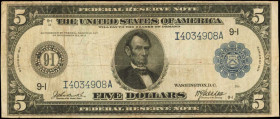 Fr. 876. 1914 $5 Federal Reserve Note. Minneapolis. Fine.

A better Minneapolis district Five, found here in Fine condition.

Estimate: USD 100 - ...