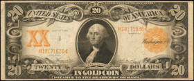 Fr. 1186. 1906 $20 Gold Certificate. Very Fine.

Pinholes are noticed on this 1906 Twenty.

Estimate: USD 250 - 350