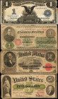 Lot of (4). Fr. 16c, 60, 61b & 233. 1862-1917 $1, $2 & $5 Mixed Large Size. Good to Very Good.

A nice assortment of a Black Eagle Silver Certificat...
