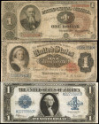 Lot of (3). Fr. 222, 237 & 347. 1890-1923 $1 Mixed Large Size. Good to Very Fine.

Included in this lot are Fr. 347 $1 Treasury Note; Fr. 222 $1 Sil...