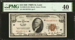 Fr. 1860-H. 1929 $10 Federal Reserve Bank Note. St. Louis. PMG Extremely Fine 40.

A mid grade offering of this St. Louis $10 FRBN.

Estimate: USD...