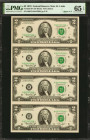 Uncut Sheet of (4) Fr. 1935-H*. 1976 $2 Federal Reserve Star Notes. St. Louis. PMG Gem Uncirculated 65 EPQ.

A Gem sheet of four uncut replacement $...