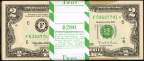 Lot of (100) Fr. 1936-F*. 1995 $2 Federal Reserve Star Notes. Atlanta. Choice Uncirculated.

Just counting crinkles to report on this 1995 $2 Replac...