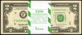 Lot of (100) Fr. 1936-F*. 1995 $2 Federal Reserve Star Notes. Atlanta. Choice Uncirculated.

A fully original pack of replacement $2's from the 1995...