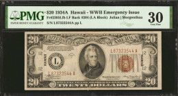 Fr. 2305Lfb. 1934A $20 Hawaii Emergency Note. PMG Very Fine 30.

LF Back #204.

Estimate: USD 100 - 200