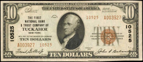 Tuckahoe, New York. 1929 Ty. 2 $10 Fr. 1801-1. The First NB & TC. Charter #10525. Choice Very Fine.

Just two light rust spots to report on this Tuc...
