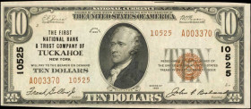 Tuckahoe, New York. 1929 Ty. 2 $10 Fr. 1801-2. The First NB & TC. Charter #10525. Choice Very Fine.

A mid grade condition offering of this New York...