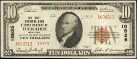 Tuckahoe, New York. 1929 Ty. 2 $10 Fr. 1801-2. The First NB & TC. Charter #10525. Choice Very Fine.

Found in Choice Very Fine condition.

Estimat...