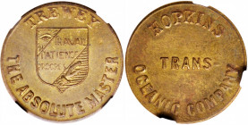 Undated (ca. 1897) Hopkins Trans-Oceanic Company. Kuethe-MT329. Brass. Plain Edge. MS-64 (NGC).

22 mm.

Estimate: USD 30