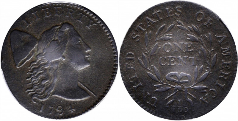 1794 Liberty Cap Cent. Head of 1794. VF Details--Corrosion Removed (PCGS).

PC...