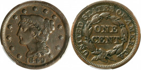 1849 Braided Hair Cent. VF-20 (PCGS).

PCGS# 1886. NGC ID: 226F.

Estimate: USD 60