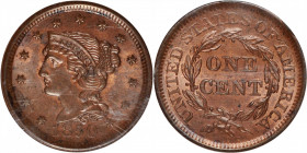 1850 Braided Hair Cent. MS-64 RB (PCGS). OGH.

PCGS# 1890. NGC ID: 226G.

Estimate: USD 600