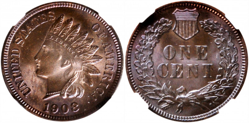 1908 Indian Cent. MS-65 RB (NGC).

PCGS# 2230. NGC ID: 2295.

Estimate: USD ...
