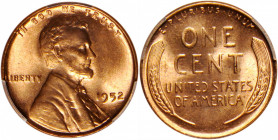 Lot of (10) 1952 Lincoln Cents. MS-65 RD (PCGS).

PCGS# 2797. NGC ID: 22F6.

Estimate: USD 100