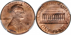1983 Lincoln Cent. Doubled Die Reverse. MS-64 RB (PCGS).

PCGS# 3055. NGC ID: 22HW.

Estimate: USD 175