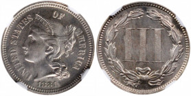 1881 Nickel Three-Cent Piece. Proof-64 (NGC).

PCGS# 3777. NGC ID: 2763.

Estimate: USD 275