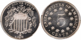 1868 Shield Nickel. Proof-64 (PCGS).

PCGS# 3822. NGC ID: 276J.

Estimate: USD 300