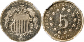 1875 Shield Nickel. Proof-62 Cameo (NGC).

PCGS# 83829. NGC ID: 276S.

Estimate: USD 250