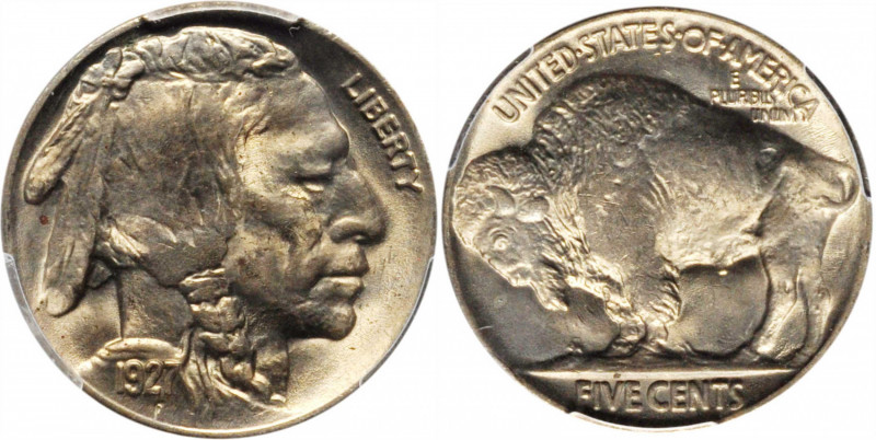 1927 Buffalo Nickel. MS-65 (PCGS).

PCGS# 3960. NGC ID: 22S8.

Estimate: USD...
