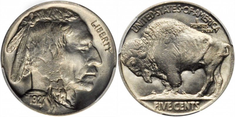 1927 Buffalo Nickel. MS-65 (PCGS).

PCGS# 3960. NGC ID: 22S8.

Estimate: USD...