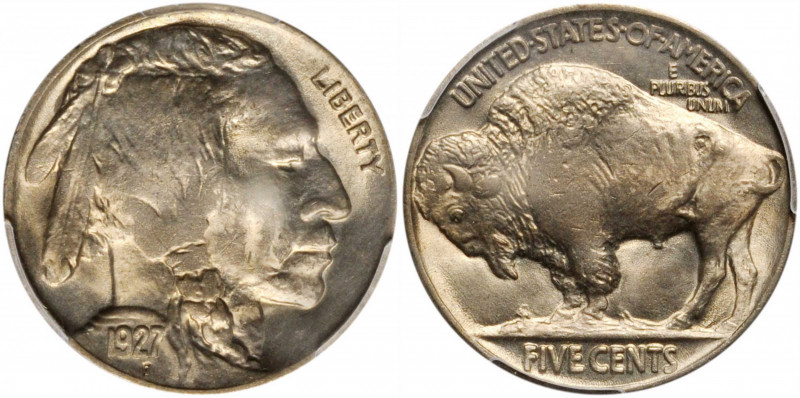 1927 Buffalo Nickel. MS-64 (PCGS).

PCGS# 3960. NGC ID: 22S8.

Estimate: USD...