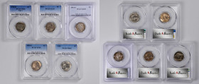 Lot of (5) Buffalo Nickels. (PCGS).

Included are: 1913-D Type I, VF-25; 1914 AU-55; 1914-S EF-40; 1916-S EF-45; and 1928 MS-62.

Estimate: USD 25...