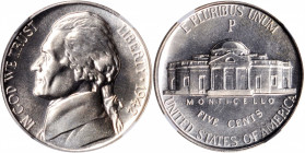 1942-P Jefferson Nickel. Type II. Proof-68 (NGC).

PCGS# 4180. NGC ID: 27A4.

Estimate: USD 780