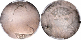 1801 Draped Bust Dime. JR-1. Poor-1 (PCGS).

PCGS# 38756. NGC ID: 236J.

Estimate: USD 400