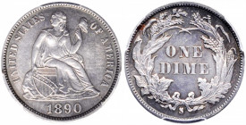 1890-S Liberty Seated Dime. Fortin-116. Unc Details--Cleaned (PCGS).

PCGS# 538875.

Estimate: USD 180
