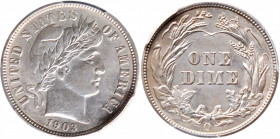 1903-O Barber Dime. Unc Details--Cleaned (PCGS).

PCGS# 4831. NGC ID: 23EN.

Estimate: USD 100