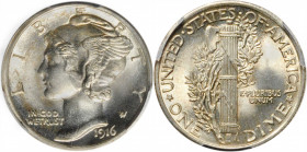 1916 Mercury Dime. MS-65 FB (PCGS).

PCGS# 4905. NGC ID: 23GX.

Estimate: USD 200