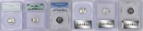 Lot of (3) Certified Mercury and Roosevelt Dimes.

Included are: Mercury: 1936 MS-65 (PCGS), OGH--First Generation; 1944 MS-67 (ICG); and Roosevelt:...