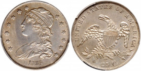 1835 Capped Bust Quarter. AU Details--Environmental Damage (PCGS).

PCGS# 5354. NGC ID: 23S2.

Estimate: USD 275