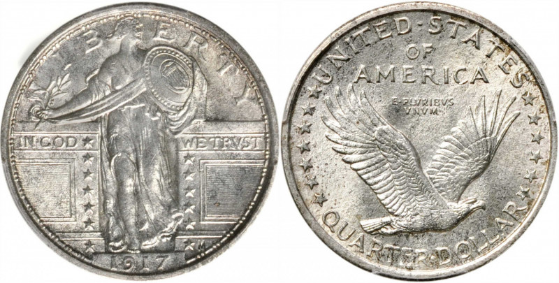 1917 Standing Liberty Quarter. Type I. MS-64 (PCGS).

PCGS# 5706. NGC ID: 242Z...