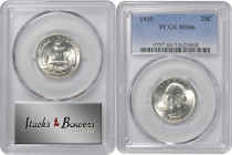 1935 Washington Quarter. MS-66 (PCGS).

PCGS# 5797. NGC ID: 244D.

Estimate: USD 110