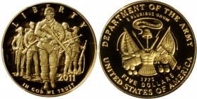 2011-W U.S. Army Gold $5. Proof-70 Deep Cameo (PCGS).

PCGS# 506172.

Estimate: USD 400