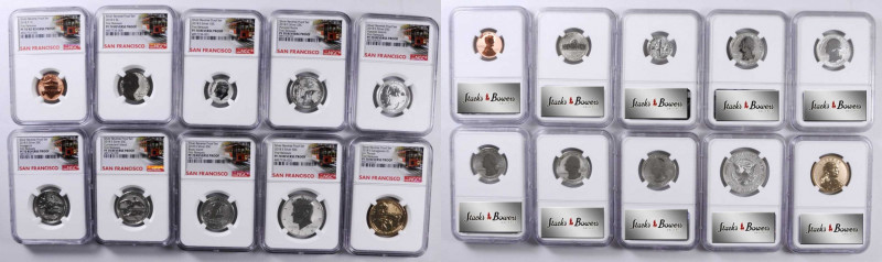 2018-S Silver Reverse Proof Set. First Releases. San Francisco Label. Reverse Pr...
