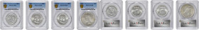 Lot of (4) 20th Century Half Dollars and Silver Dollars. (PCGS).

Included are: Half Dollars: 1943 Walking Liberty, EF-45; 1962 Franklin, AU-55; 196...