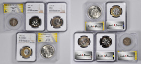 Lot of (5) Certified 20th Century Silver Type Coins.

Included are: 1917-S Standing Liberty quarter, Type I, Fine-12 (ANACS); 1955 Franklin half dol...