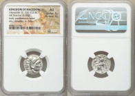MACEDONIAN KINGDOM. Alexander III the Great (336-323 BC). AR drachm (18mm, 4.39 gm, 11h). NGC AU 5/5 - 4/5. Early posthumous issue of Colophon, 310-30...