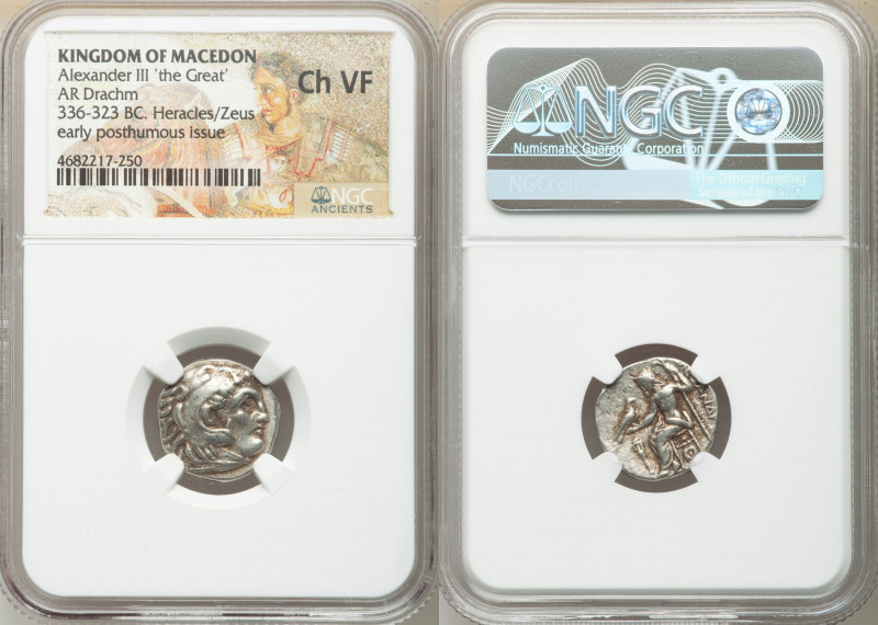 MACEDONIAN KINGDOM. Alexander III the Great (336-323 BC). AR drachm (17mm, 11h)....