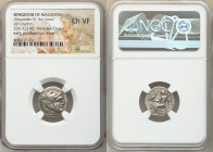 MACEDONIAN KINGDOM. Alexander III the Great (336-323 BC). AR drachm (17mm, 12h). NGC Choice VF. Posthumous issue of Lampsacus, ca. 310-301 BC. Head of...
