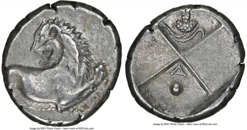 THRACE. Chersonesus. Ca. 4th century BC. AR hemidrachm (14mm). NGC XF. Forepart ...