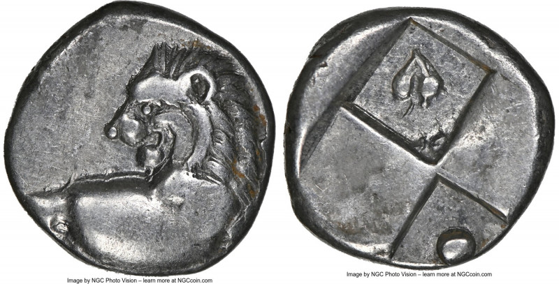 THRACE. Chersonesus. Ca. 4th century BC. AR hemidrachm (13mm). NGC Choice VF. Fo...