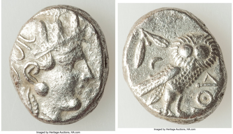 ATTICA. Athens. Ca. 393-294 BC. AR tetradrachm (23mm, 16.16 gm, 8h). Choice VF, ...