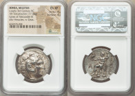 IONIA. Miletus. Ca. early 3rd century BC. AR tetradrachm (28mm, 17.08 gm, 12h). NGC Choice XF 4/5 - 4/5. Posthumous issue in the name and types of Ale...