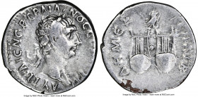 LYCIAN LEAGUE. Trajan (AD 98-117). AR drachm. (18mm, 3.12 gm, 7h). NGC VF 4/5 - 3/5. Struck AD 98-99. ΑVT KAIC NЄP TRAIANOC CЄB ΓЄPM, laureate head of...